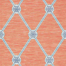 T13353 Turnberry Trellis Pavilion Coral Wallpaper by Thibaut