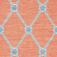 Turnberry Trellis Pavilion Coral Wallpaper by Thibaut