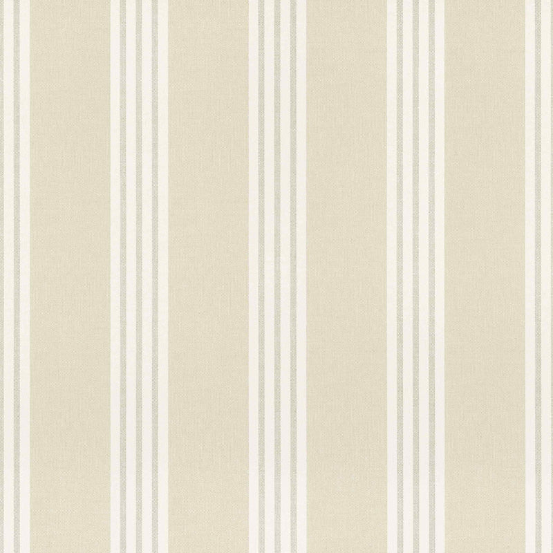 T13356 Canvas Stripe Pavilion Beige Wallpaper by Thibaut