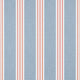 Canvas Stripe Pavilion Blue and Coral Wallpaper by Thibaut