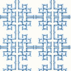 T13901 Boca Bamboo Palm Grove Blue Wallpaper by Thibaut