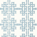 Boca Bamboo Palm Grove Spa Blue Wallpaper by Thibaut