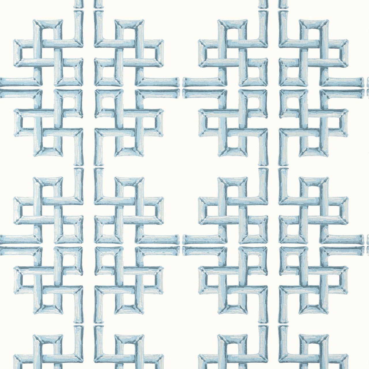 T13902 Boca Bamboo Palm Grove Spa Blue Wallpaper by Thibaut