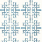 T13902 Boca Bamboo Palm Grove Spa Blue Wallpaper by Thibaut