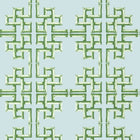 T13903 Boca Bamboo Palm Grove Green and Blue Wallpaper by Thibaut