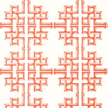 T13904 Boca Bamboo Palm Grove Coral Wallpaper by Thibaut