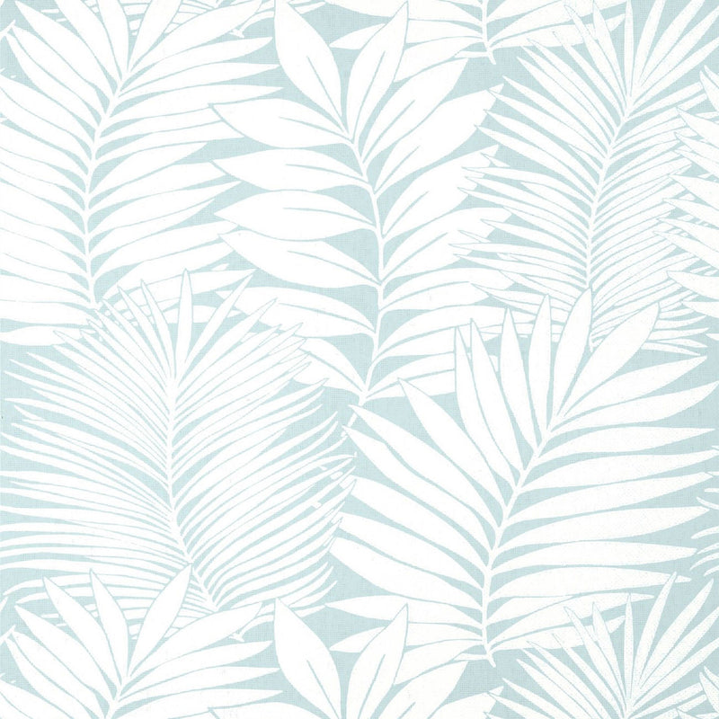 T13929 Siesta Key Palm Grove Spa Blue Wallpaper by Thibaut