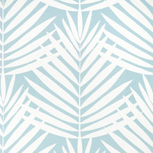 T13936 Croatia Palm Grove Spa Blue Wallpaper by Thibaut