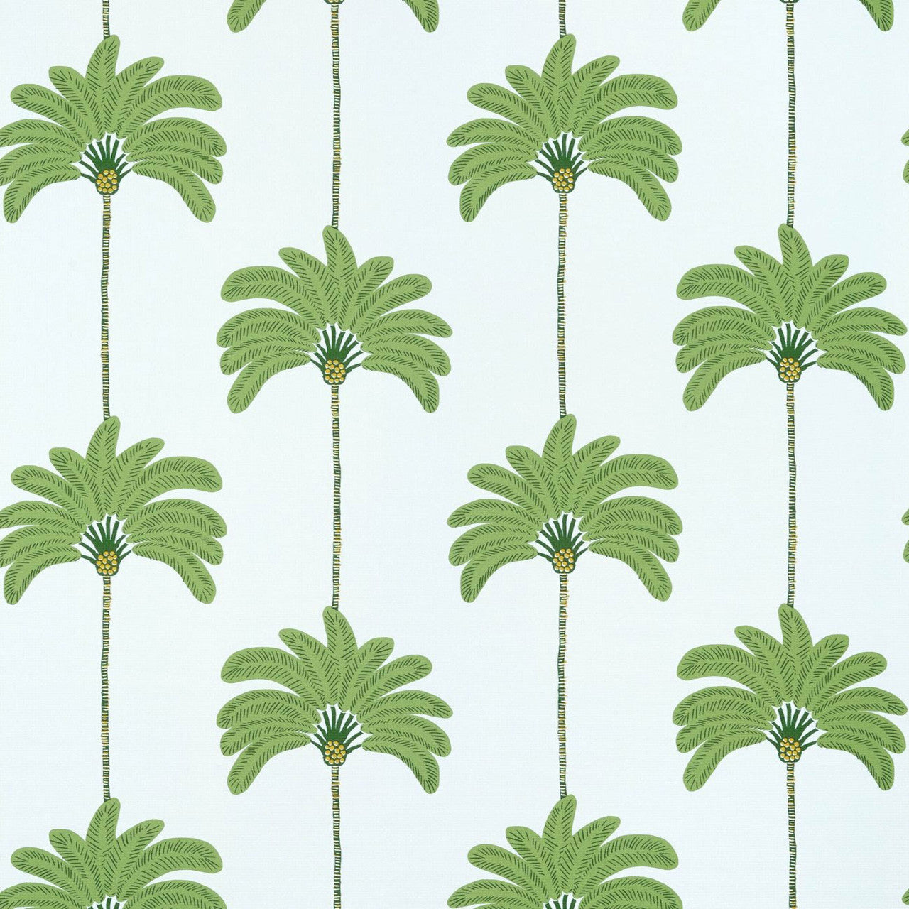 T13946 Sunset Boulevard Palm Grove Green and Blue Wallpaper by Thibaut
