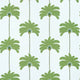 Sunset Boulevard Palm Grove Green and Blue Wallpaper by Thibaut