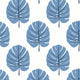 Monstera Palm Grove Blue Wallpaper by Thibaut