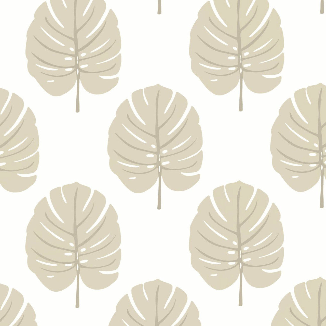 T13956 Monstera Palm Grove Beige Wallpaper by Thibaut