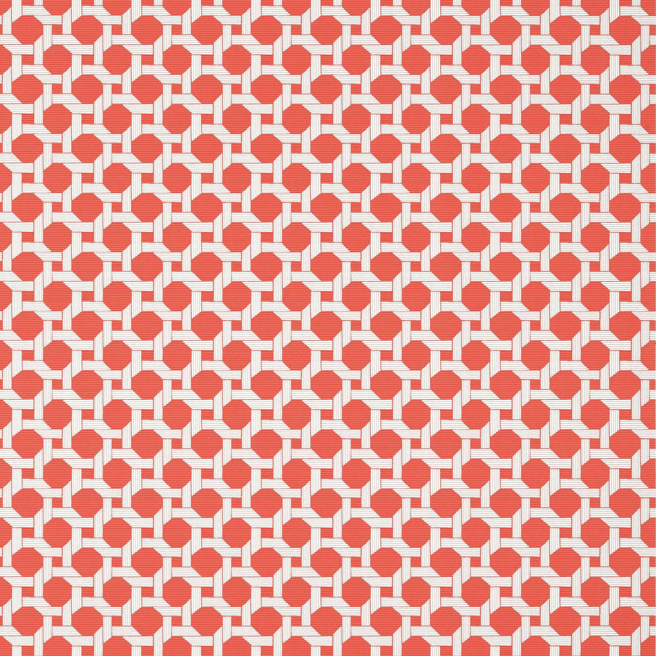 T13958 Charter Palm Grove Coral Wallpaper by Thibaut