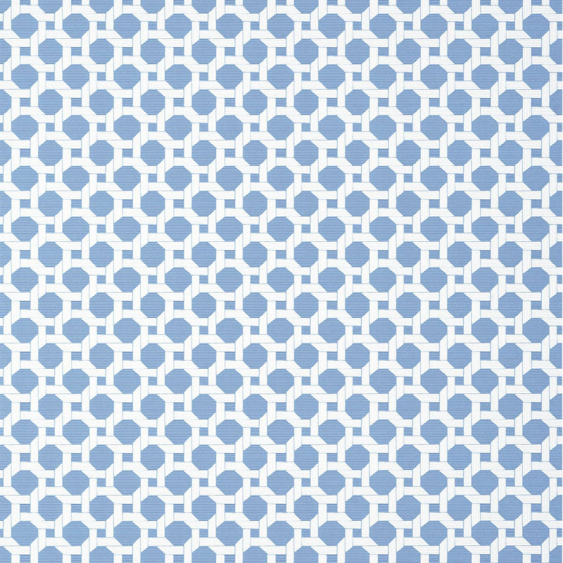 T13962 Charter Palm Grove Blue Wallpaper by Thibaut