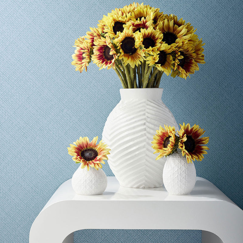 T14506 Jackson Weave Texture Resource 8 Cornflower Wallpaper by Thibaut