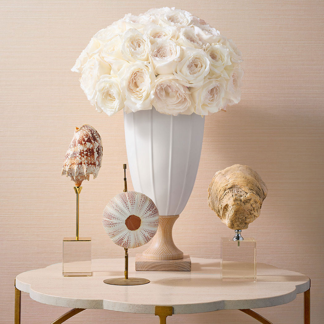 T14526 Luta Sisal Texture Resource 8 Blush Wallpaper by Thibaut