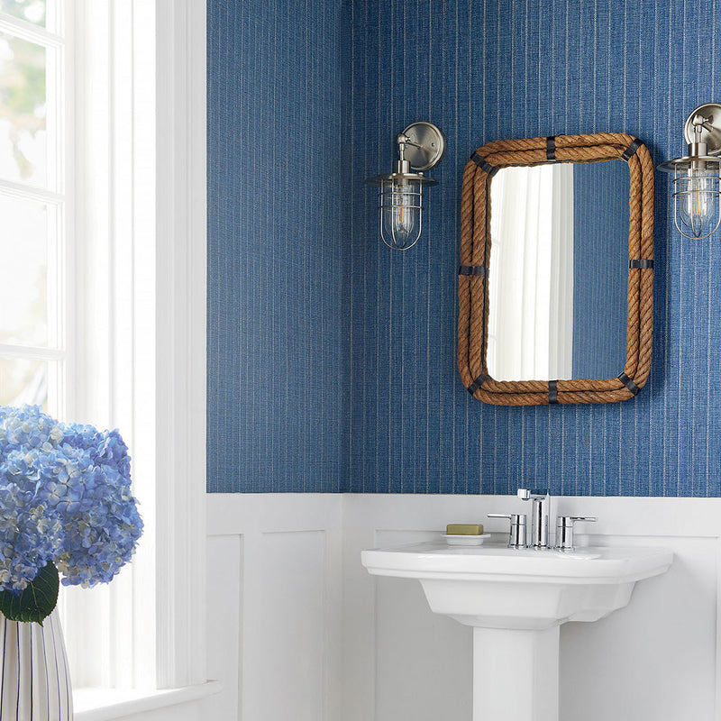 T14584 Woolston Texture Resource 8 Navy Wallpaper by Thibaut