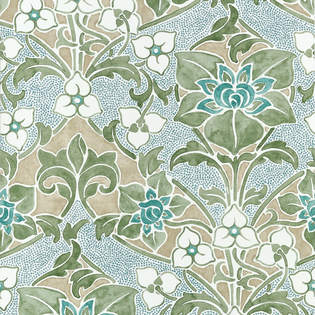 Woodford Sage Fairhaven Wallpaper by Thibaut