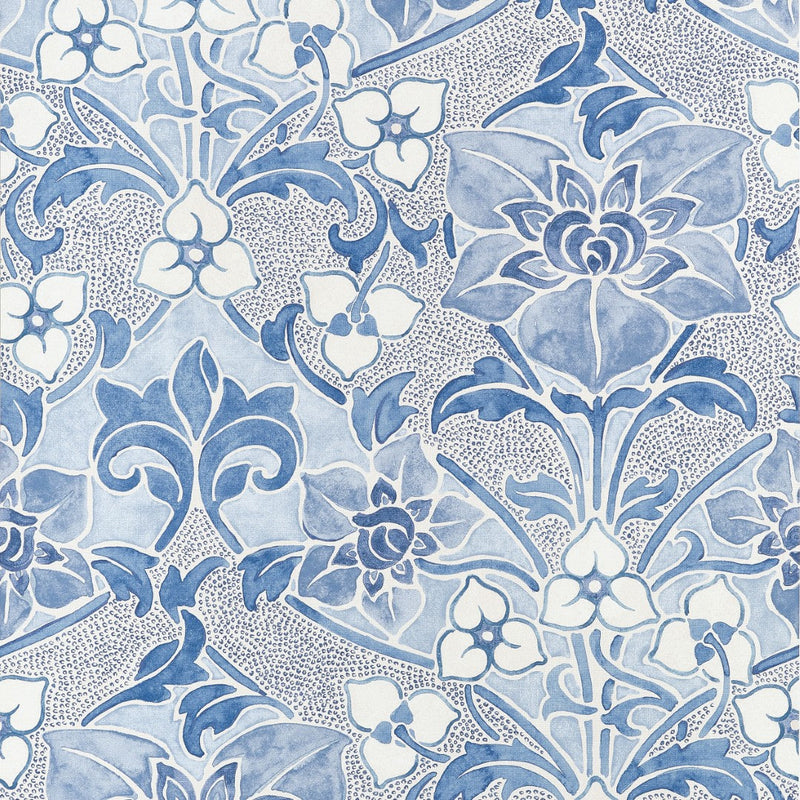 T14602 Woodford Blue Wallpaper by Thibaut