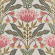 Lotus Cranberry and Green Fairhaven Wallpaper by Thibaut