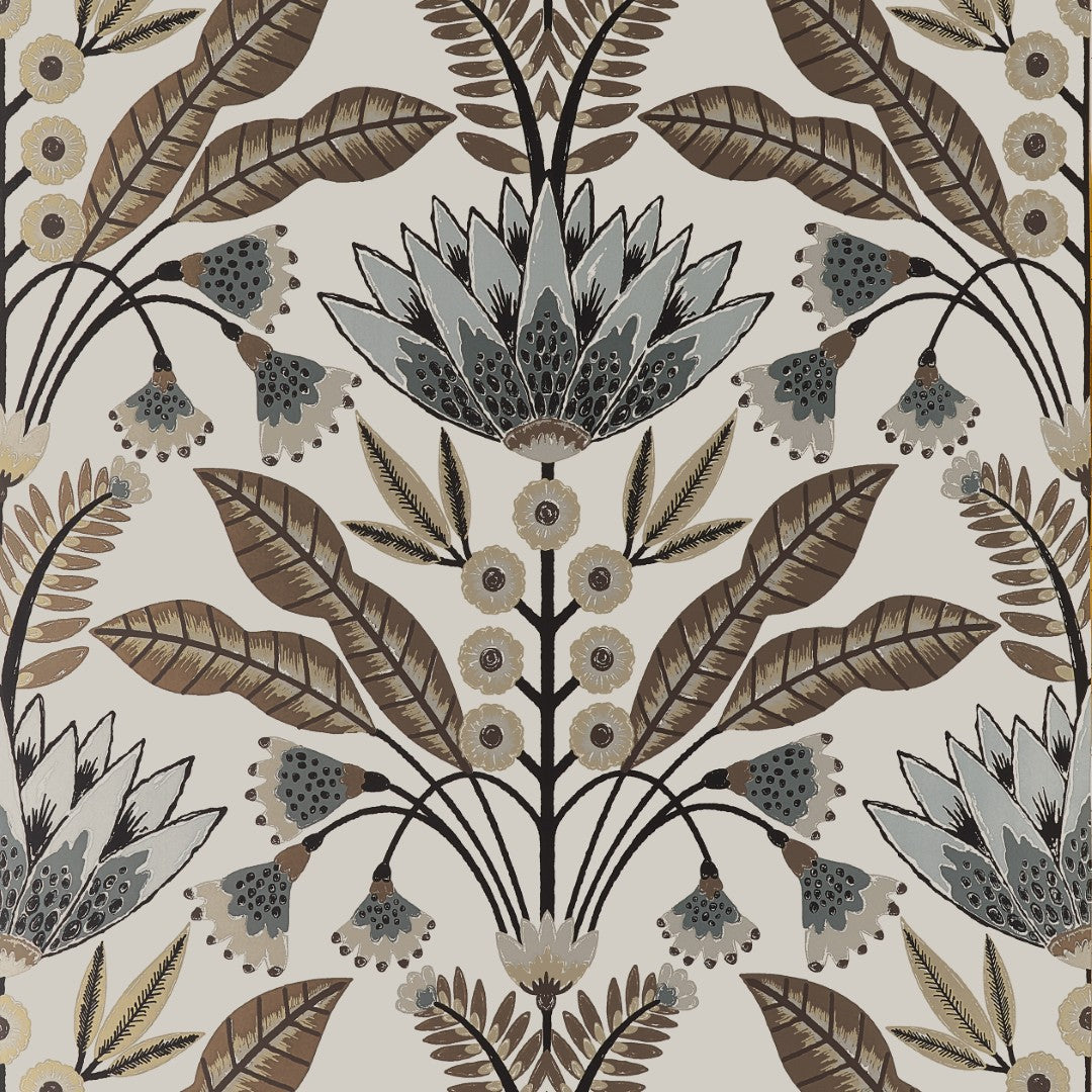 T14607 Lotus Natural Wallpaper by Thibaut