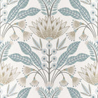 T14611 Lotus Spa Blue Wallpaper by Thibaut