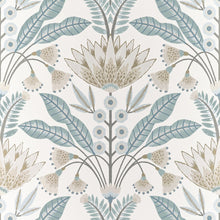 T14611 Lotus Spa Blue Wallpaper by Thibaut