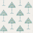 T14613 May Tree Spa Blue Wallpaper by Thibaut