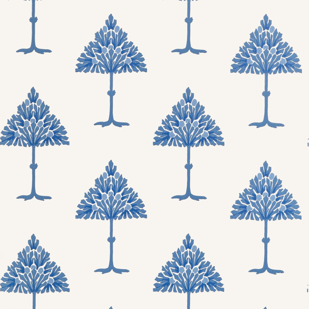 T14616 May Tree Blue and White Wallpaper by Thibaut