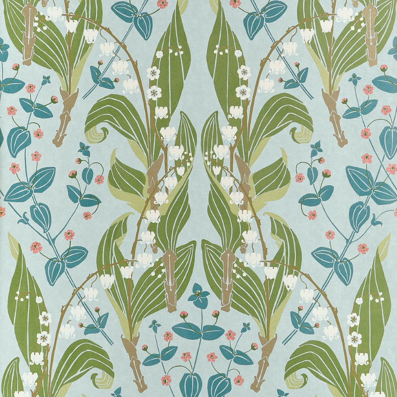 T14618 Harbor Springs Spa Blue Wallpaper by Thibaut