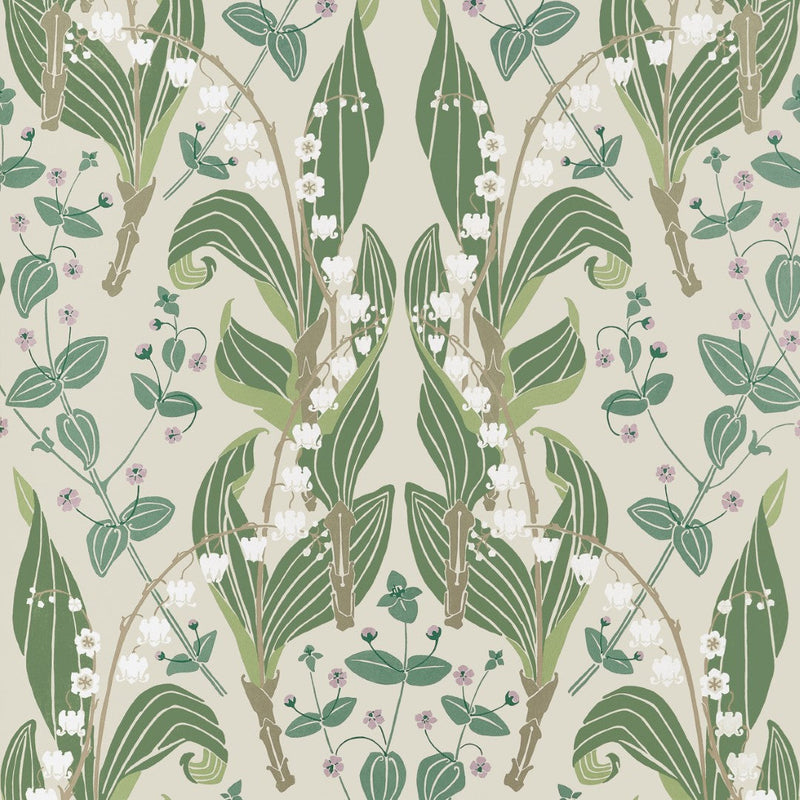 T14619 Harbor Springs Sage and Green Wallpaper by Thibaut
