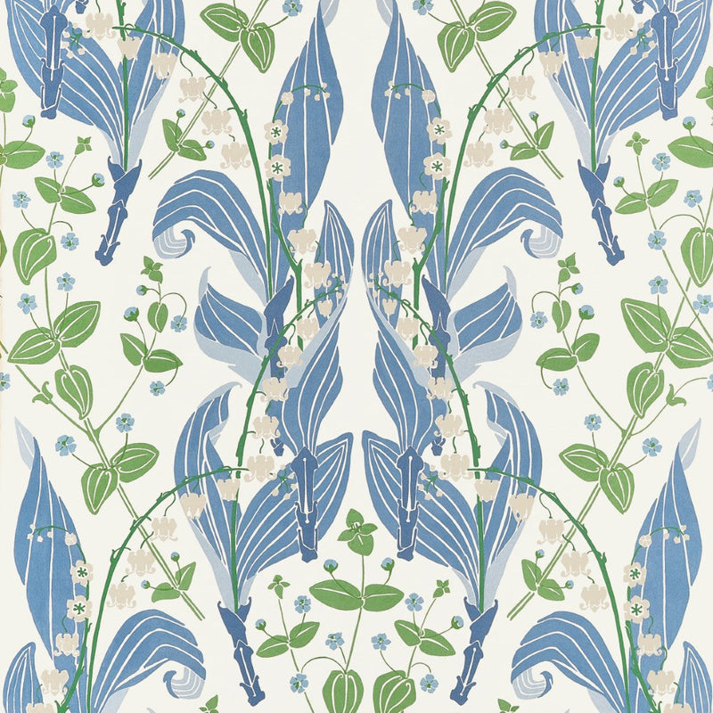 T14620 Harbor Springs Blue Wallpaper by Thibaut