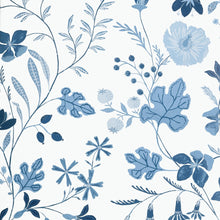T14626 Bloom Blue and White Wallpaper by Thibaut