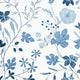 Bloom Blue and White Fairhaven Wallpaper by Thibaut