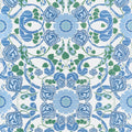 Margaux Blue and Green Fairhaven Wallpaper by Thibaut