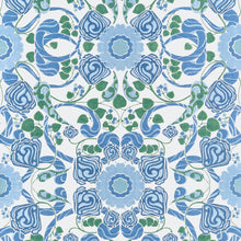 T14644 Margaux Blue and Green Wallpaper by Thibaut