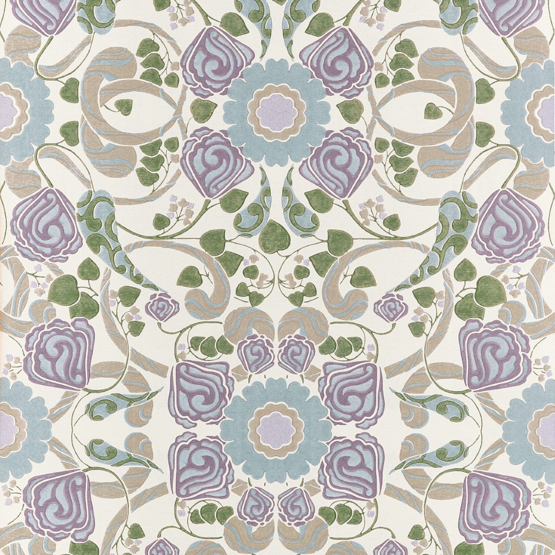 T14645 Margaux Lavender and Blue Wallpaper by Thibaut