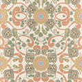 Margaux Apricot and Sage Fairhaven Wallpaper by Thibaut