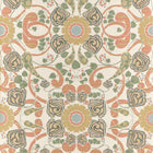 T14646 Margaux Apricot and Sage Wallpaper by Thibaut