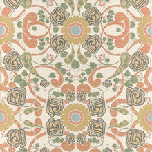 T14646 Margaux Apricot and Sage Wallpaper by Thibaut