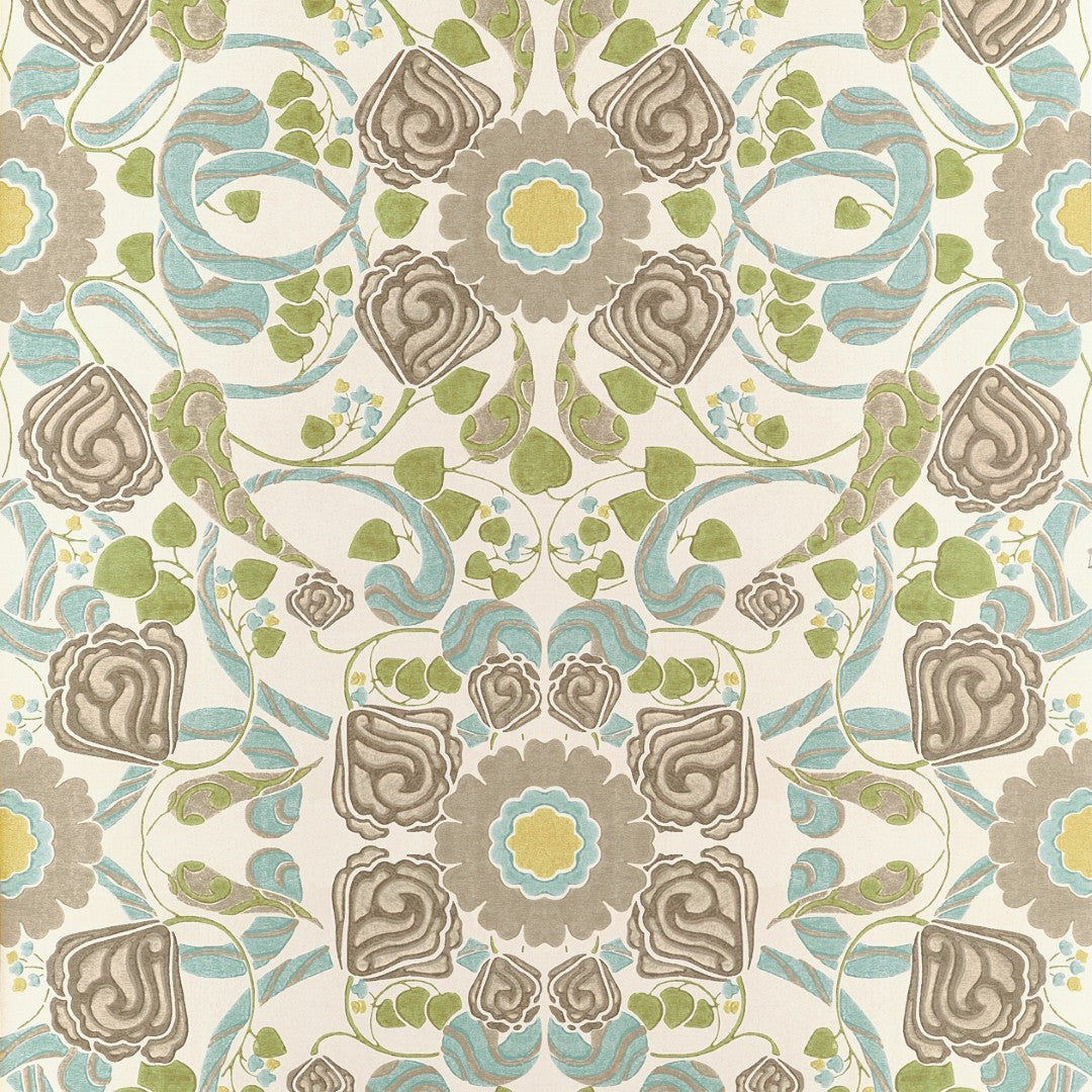 T14648 Margaux Beige and Yellow Wallpaper by Thibaut