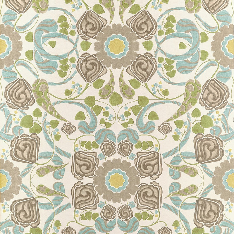 T14648 Margaux Beige and Yellow Wallpaper by Thibaut