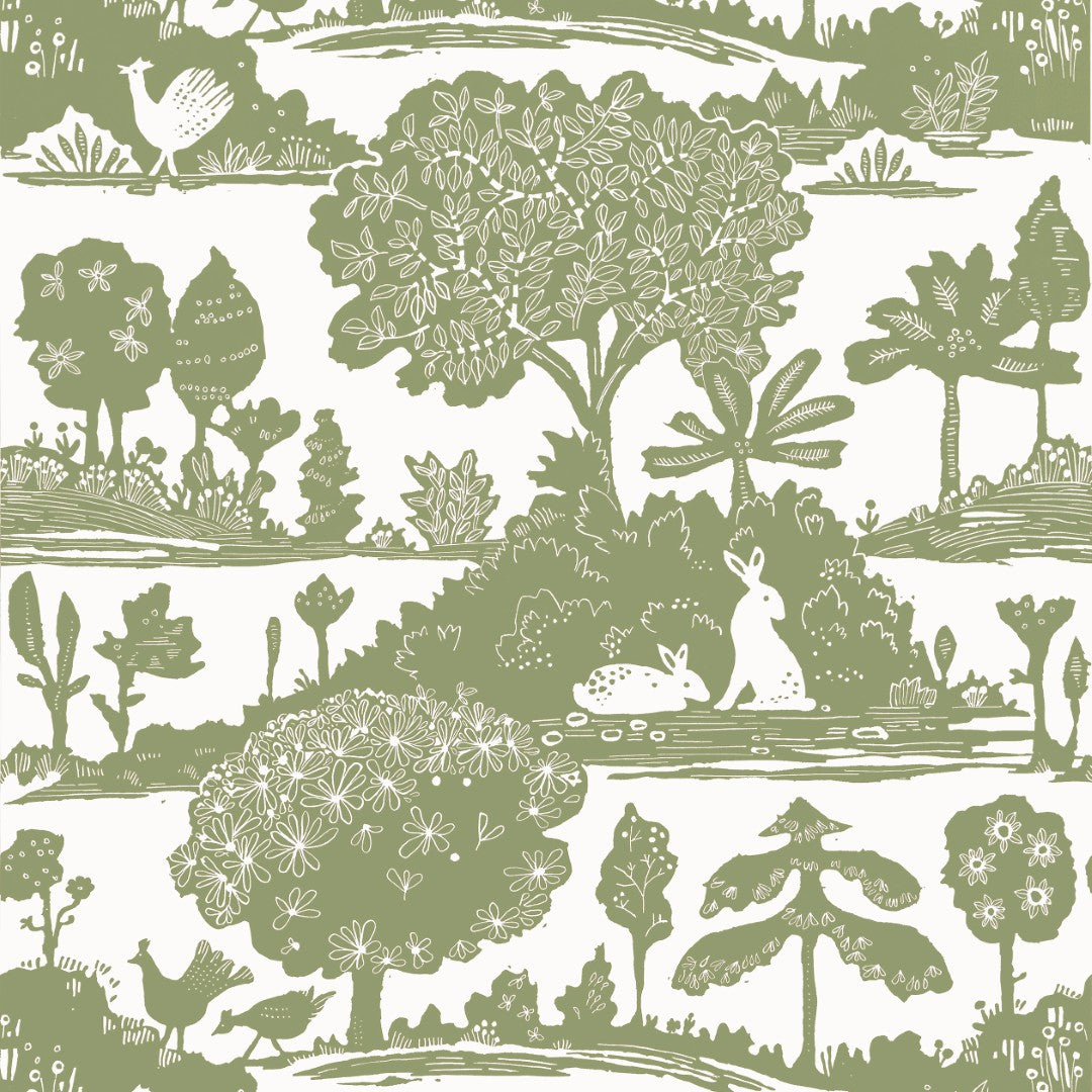 T14651 La Foret Sage Wallpaper by Thibaut