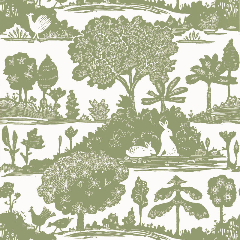 T14651 La Foret Sage Wallpaper by Thibaut