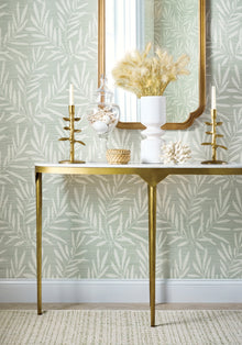 T15800 Summer Leaves Willow Islander Wallpaper by Thibaut