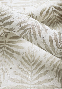 T15813 Gasparilla Metallic Silver and White Islander Wallpaper by Thibaut