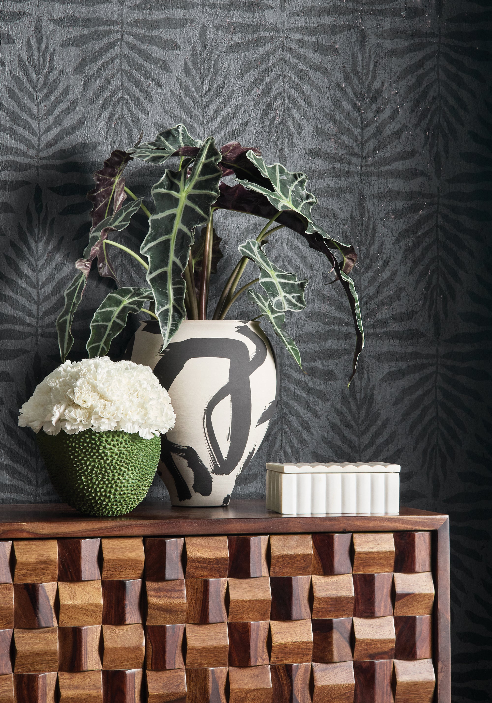T15814 Gasparilla Black Islander Wallpaper by Thibaut
