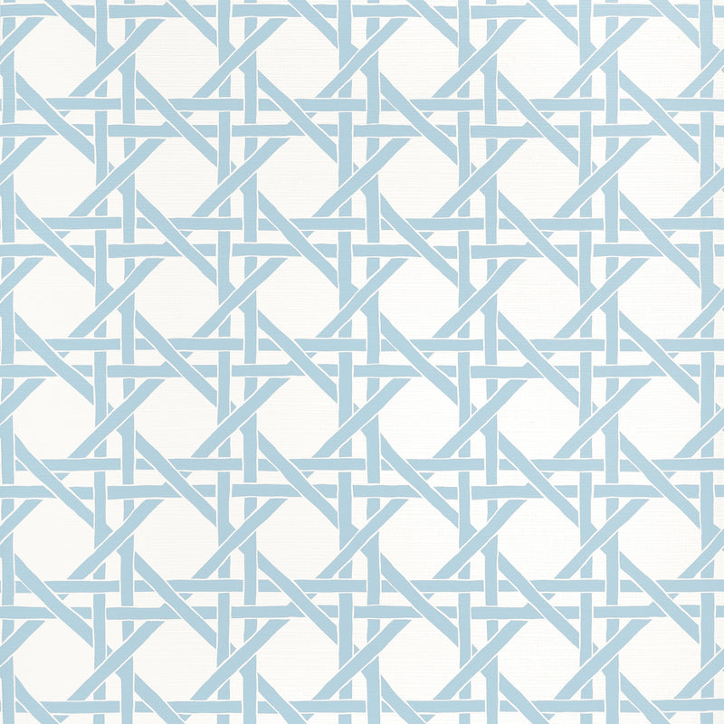 T15815 Canary Trellis Light Blue Islander Wallpaper by Thibaut