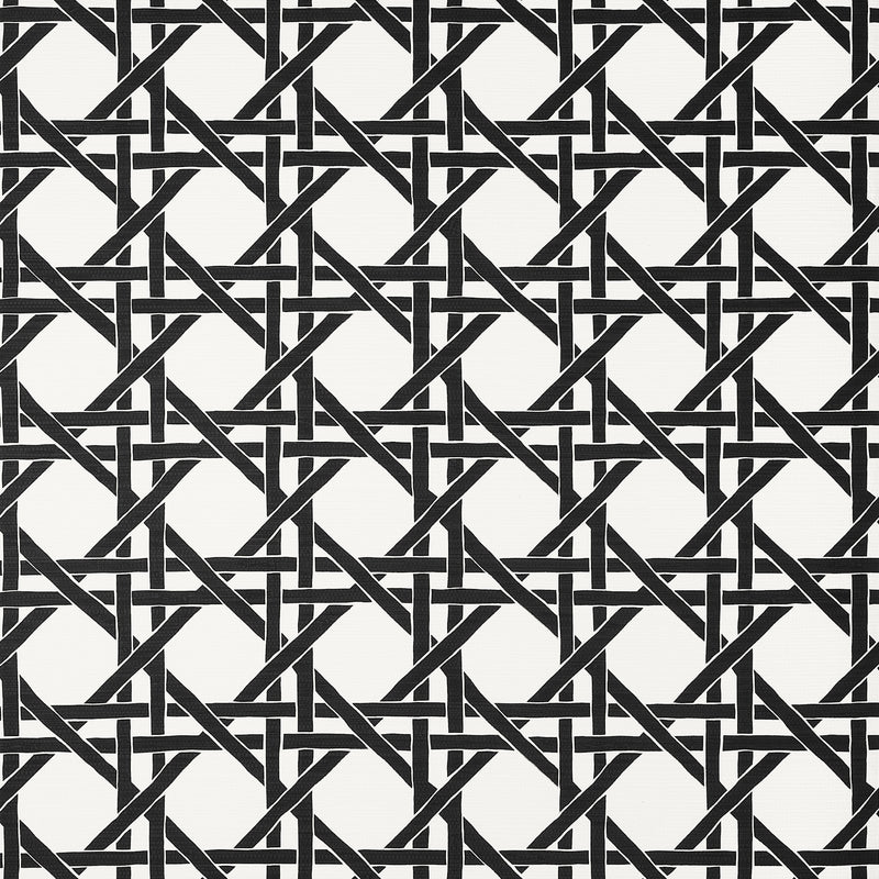 T15816 Canary Trellis Black Islander Wallpaper by Thibaut