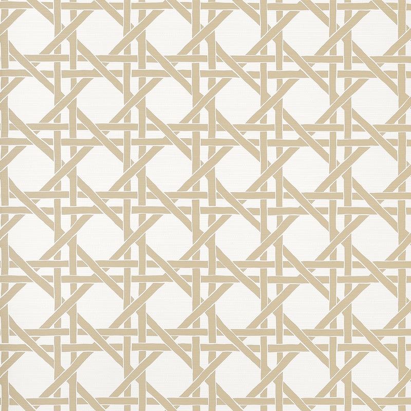 T15817 Canary Trellis Beige Islander Wallpaper by Thibaut